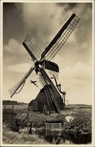 Ak Leiden Südholland Niederlande, Watermolen