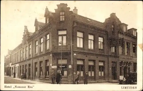 Ak Ijmuiden Velsen Nordholland Niederlande, Hotel Nommer Een