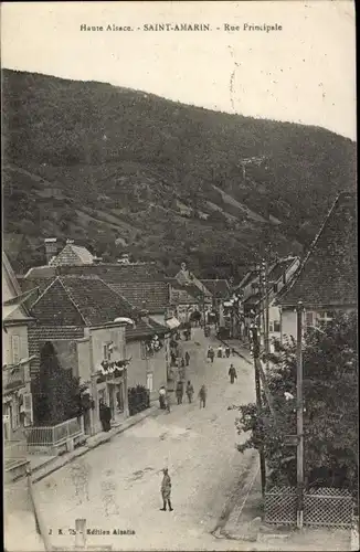 Ak Saint Amarin Sankt Amarin Elsass Haut Rhin, Rue Principale