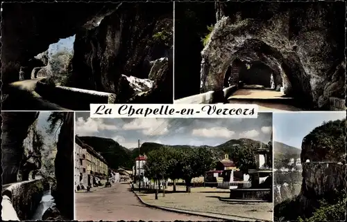 Ak La Chapelle en Vercors Drome, Route longeant la Vernaison, les Grands Goulets, Grande Rue