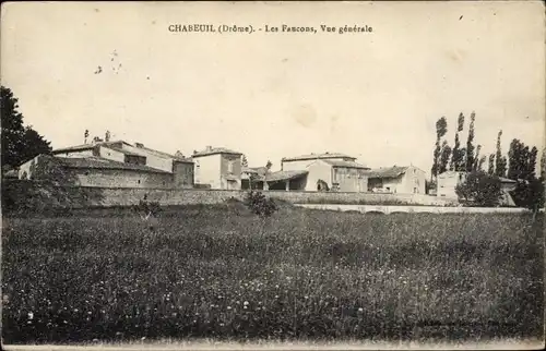 Ak Chabeuil Drome, Les Faucons, vue generale