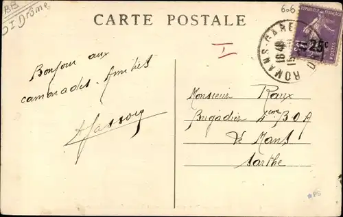 Ak Crepol Drôme, Vue generale et le Vallee de l'Herbasse