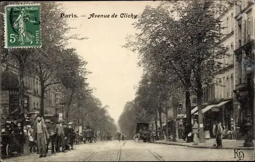 Ak Paris XVII., Avenue de Clichy