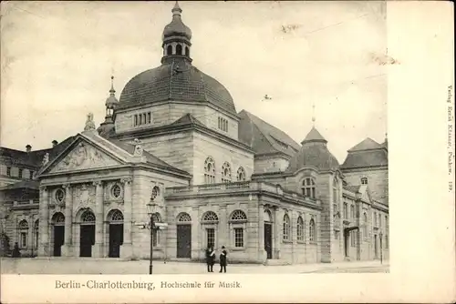 Ak Berlin Charlottenburg, Blick auf die Hochschule für Musik, Eingang