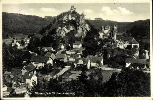 Ak Tüchersfeld Pottenstein Oberfranken, Blick auf Ort