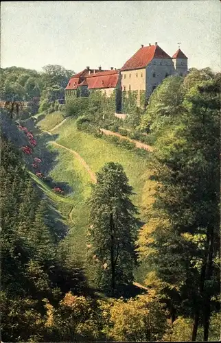 Ak Meißen in Sachsen, Blick auf das Schloss Siebeneichen mit Umgebung