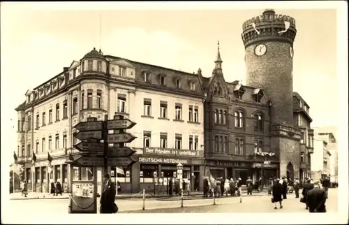 Ak Cottbus in der Niederlausitz, Partie am Spremberger Turm, Wegweiser