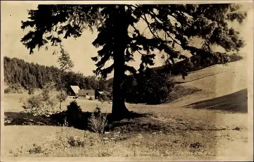 Foto Ak Hermsdorf im Osterzgebirge, Hotel Wettin mit Umgebung