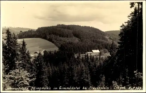 Ak Hartmannsdorf Reichenau im Erzgebirge, Sommerfrische Illingmühle im Gimmlitztal
