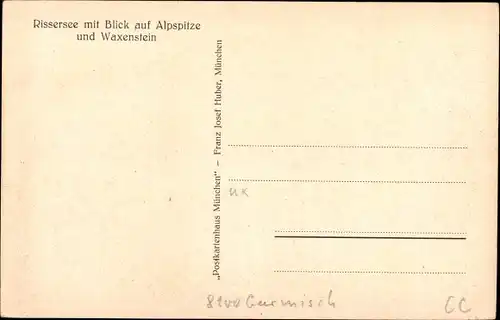 Ak Garmisch Partenkirchen in Oberbayern, Rießersee, Alpspitze und Waxenstein