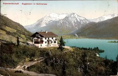 Ak Schliersee im Kreis Miesbach Oberbayern, Alpenwirtschaft am Kegelstein