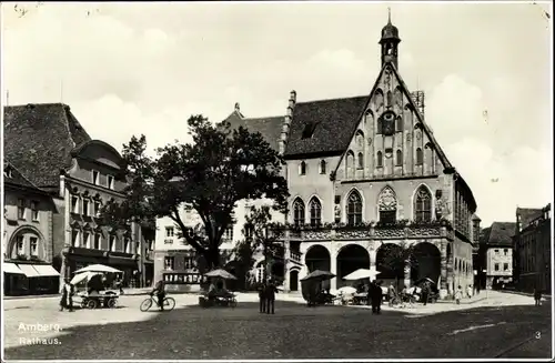 Ak Amberg in der Oberpfalz Bayern, Rathaus