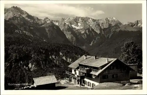 Ak Eckbauer Garmisch Partenkirchen in Oberbayern, Berggasthof