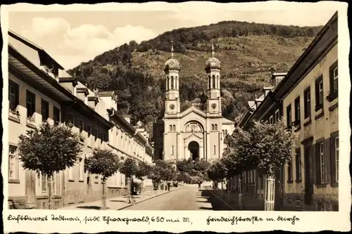 Ak Todtnau im Südschwarzwald, St. Johannes der Täufer, Kirche