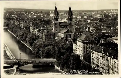 Ak München, Maximilianskirche, Panorama