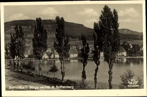 Ak Schnaittach in Mittelfranken, Bürgerweiher mit Rothenberg