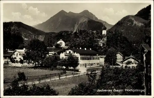 Ak Jachenau im Bayrischen Hochgebirge, Teilansicht des Ortes