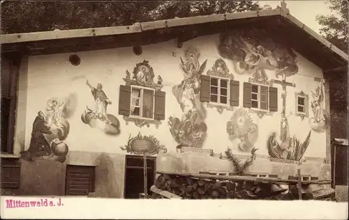 Foto Ak Mittenwald in Oberbayern, Haus