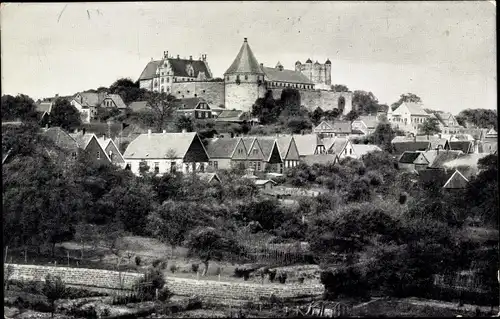 Ak Bad Bentheim Niedersachsen, Blick auf die Innenstadt, Burgmauern, Pulverturm