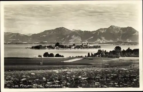 Ak Fraueninsel Chiemsee Oberbayern, Gesamtansicht