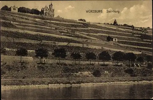 Ak Würzburg am Main Unterfranken, Steinburg