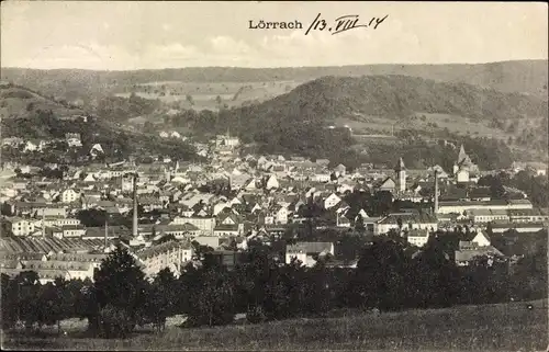 Ak Lörrach in Baden, Panorama