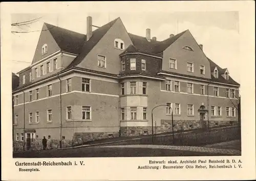 Ak Reichenbach im Vogtland, Partie am Rosenplatz, Paul Reinhold, Otto Weber