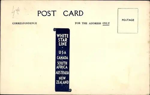 Künstler Ak Twin Screw RMS Homeric, White Star Line, Passagierdampfer