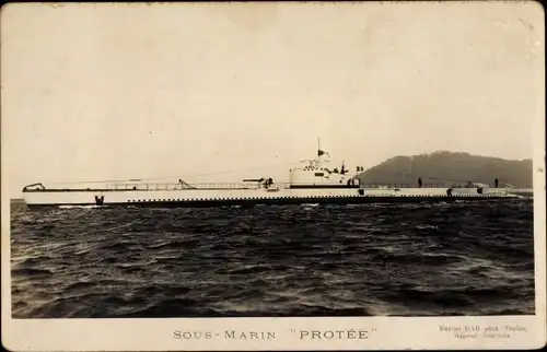 Ak Sous Marin Protée, Französisches U-Boot, Unterseeboot