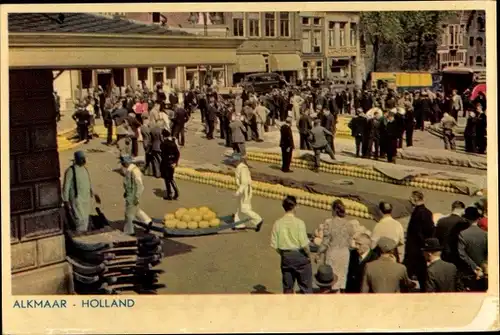 Ak Alkmaar Nordholland Niederlande, Kaasmarkt, Kaasdragers