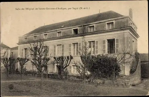 Ak Sainte Gemmes d'Andigné Maine et Loire, Salle de l'Hopital
