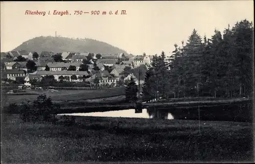 Ak Altenberg im Osterzgebirge, Panorama vom Ort