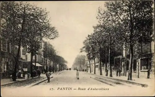 Ak Pantin Seine Saint Denis, Rue d'Aubervilliers