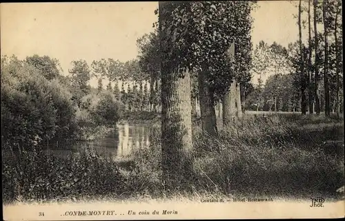 Ak Montry Seine et Marne, Un coin du Morin