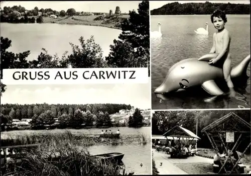 Ak Carwitz Kreis Neustrelitz Mecklenburg Vorpommern, Parkgaststätte am Haus Hullerbusch