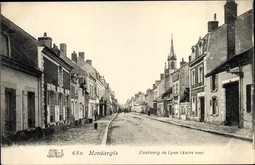 Ak Montargis Loiret, Le Faubourg de Lyon