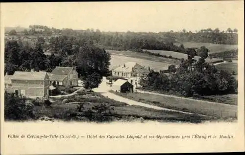 Ak Cernay la Ville Yvelines, Hotel des Cascadas Leopold et ses dependances pres l'Etang el le Moulin