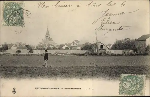 Ak Brie Comte Robert Seine et Marne, Vue d'ensemble