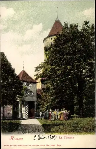 Ak Romont Glane Kanton Freiburg, das Schloss