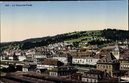 Ak La Chaux de Fonds Kanton Neuenburg, Blick auf den Ort
