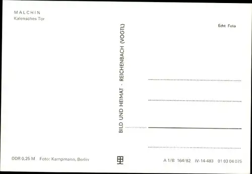 Ak Malchin in Mecklenburg, Kalensches Tor