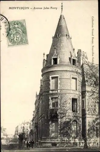 Ak Montluçon Allier, Avenue Jules Ferry