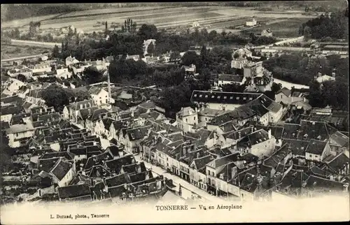 Ak Tonnerre Yonne, Vue en Aéroplane