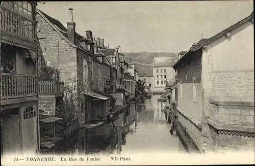Ak Tonnerre Yonne, La Rue de Venise