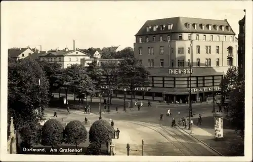 Ak Dortmund im Ruhrgebiet, Partie am Grafenhof, Passanten