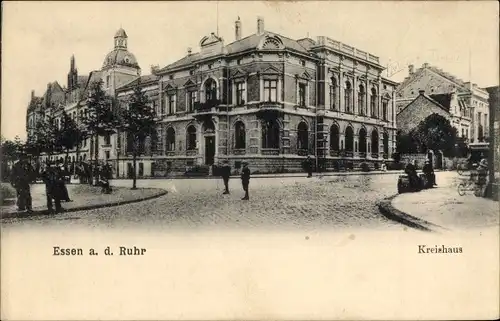 Ak Essen im Ruhrgebiet, Partie am Kreishaus