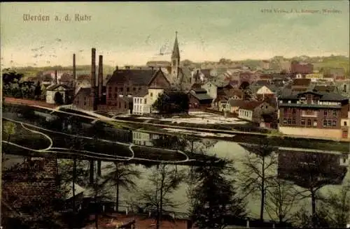Ak Werden Essen im Ruhrgebiet, Totalansicht der Ortschaft
