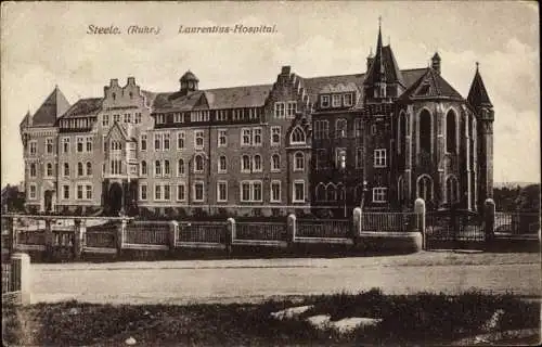 Ak Steele Essen im Ruhrgebiet Nordrhein Westfalen, Blick auf Laurentius Hospital