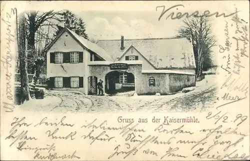 Ak Viersen in Nordrhein Westfalen, Gasthaus Kaisermühle im Winter