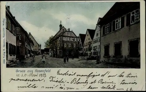 Ak Rosenfeld im Zollernalbkreis Württemberg, Straßenpartie